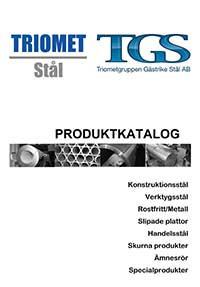Omslag till Triomet Ståls produktkatalog